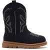 image:imageBMCiTYBM Toddler Cowboy Cowgirl Boots Girls Boys Western Round Toe Riding Mid Calf Booties for All SeasonsBlack