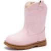 image:imageBMCiTYBM Toddler Cowboy Cowgirl Boots Girls Boys Western Round Toe Riding Mid Calf Booties for All SeasonsPink