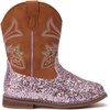 image:imageBMCiTYBM Toddler Cowboy Boots  Lightweight Western Cowgirl Boots for Boys Girls AntiSlip Soft Sole Walking Shoes with Side Zipper for Easy OnOff Classic Stitching for Costumes amp Outdoor PlayCbrown