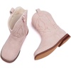 image:imageBMCiTYBM Toddler Cowboy Boots  Lightweight Western Cowgirl Boots for Boys Girls AntiSlip Soft Sole Walking Shoes with Side Zipper for Easy OnOff Classic Stitching for Costumes amp Outdoor PlayApink