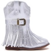 image:imageBMCiTYBM Toddler Cowboy Boots  Lightweight Western Cowgirl Boots for Boys Girls AntiSlip Soft Sole Walking Shoes with Side Zipper for Easy OnOff Classic Stitching for Costumes amp Outdoor PlayBsilver