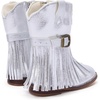image:imageBMCiTYBM Toddler Cowboy Boots  Lightweight Western Cowgirl Boots for Boys Girls AntiSlip Soft Sole Walking Shoes with Side Zipper for Easy OnOff Classic Stitching for Costumes amp Outdoor PlayBsilver