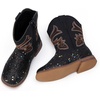 image:imageBMCiTYBM Toddler Cowboy Boots  Lightweight Western Cowgirl Boots for Boys Girls AntiSlip Soft Sole Walking Shoes with Side Zipper for Easy OnOff Classic Stitching for Costumes amp Outdoor PlayCblack