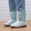 image:imageBMCiTYBM Toddler Cowboy Boots  Lightweight Western Cowgirl Boots for Boys Girls AntiSlip Soft Sole Walking Shoes with Side Zipper for Easy OnOff Classic Stitching for Costumes amp Outdoor PlayCblue
