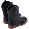 image:imageBMCiTYBM Toddler Cowboy Boots  Lightweight Western Cowgirl Boots for Boys Girls AntiSlip Soft Sole Walking Shoes with Side Zipper for Easy OnOff Classic Stitching for Costumes amp Outdoor PlayAblack