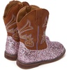 image:imageBMCiTYBM Toddler Cowboy Boots  Lightweight Western Cowgirl Boots for Boys Girls AntiSlip Soft Sole Walking Shoes with Side Zipper for Easy OnOff Classic Stitching for Costumes amp Outdoor PlayCbrown