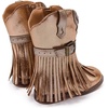 image:imageBMCiTYBM Toddler Cowboy Boots  Lightweight Western Cowgirl Boots for Boys Girls AntiSlip Soft Sole Walking Shoes with Side Zipper for Easy OnOff Classic Stitching for Costumes amp Outdoor PlayBbrown