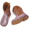 image:imageBMCiTYBM Toddler Cowboy Boots  Lightweight Western Cowgirl Boots for Boys Girls AntiSlip Soft Sole Walking Shoes with Side Zipper for Easy OnOff Classic Stitching for Costumes amp Outdoor PlayCbrown