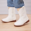 image:imageBMCiTYBM Toddler Cowboy Boots  Lightweight Western Cowgirl Boots for Boys Girls AntiSlip Soft Sole Walking Shoes with Side Zipper for Easy OnOff Classic Stitching for Costumes amp Outdoor PlayAwhite