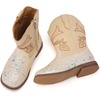 image:imageBMCiTYBM Toddler Cowboy Boots  Lightweight Western Cowgirl Boots for Boys Girls AntiSlip Soft Sole Walking Shoes with Side Zipper for Easy OnOff Classic Stitching for Costumes amp Outdoor PlayCcamel