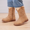 image:imageBMCiTYBM Toddler Cowboy Boots  Lightweight Western Cowgirl Boots for Boys Girls AntiSlip Soft Sole Walking Shoes with Side Zipper for Easy OnOff Classic Stitching for Costumes amp Outdoor PlayAcamel