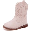 image:imageBMCiTYBM Toddler Cowboy Boots  Lightweight Western Cowgirl Boots for Boys Girls AntiSlip Soft Sole Walking Shoes with Side Zipper for Easy OnOff Classic Stitching for Costumes amp Outdoor PlayApink