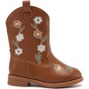 image:imageBMCiTYBM Toddler Girls Cowgirl Boots Little Kids Mid Calf Western Flower Cowboy Pointed Toe Riding Shoes All Season1brown