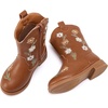 image:imageBMCiTYBM Toddler Girls Cowgirl Boots Little Kids Mid Calf Western Flower Cowboy Pointed Toe Riding Shoes All Season1brown