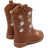 image:imageBMCiTYBM Toddler Girls Cowgirl Boots Little Kids Mid Calf Western Flower Cowboy Pointed Toe Riding Shoes All Season1brown