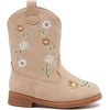 image:imageBMCiTYBM Toddler Girls Cowgirl Boots Little Kids Mid Calf Western Flower Cowboy Pointed Toe Riding Shoes All Season1camel