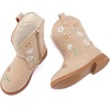 image:imageBMCiTYBM Toddler Girls Cowgirl Boots Little Kids Mid Calf Western Flower Cowboy Pointed Toe Riding Shoes All Season1camel