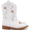 image:imageBMCiTYBM Toddler Girls Cowgirl Boots Little Kids Mid Calf Western Flower Cowboy Pointed Toe Riding Shoes All Season1white