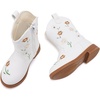 image:imageBMCiTYBM Toddler Girls Cowgirl Boots Little Kids Mid Calf Western Flower Cowboy Pointed Toe Riding Shoes All Season1white