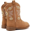 image:imageBMCiTYBM Toddler Girls Cowgirl Boots Little Kids Mid Calf Western Flower Cowboy Pointed Toe Riding Shoes All Season3brown