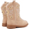 image:imageBMCiTYBM Toddler Girls Cowgirl Boots Little Kids Mid Calf Western Flower Cowboy Pointed Toe Riding Shoes All Season3camel