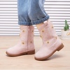 image:imageBMCiTYBM Toddler Girls Cowgirl Boots Little Kids Mid Calf Western Flower Cowboy Pointed Toe Riding Shoes All Season3pink
