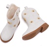 image:imageBMCiTYBM Toddler Girls Cowgirl Boots Little Kids Mid Calf Western Flower Cowboy Pointed Toe Riding Shoes All Season3white