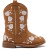 image:imageBMCiTYBM Toddler Girls Cowgirl Boots Little Kids Mid Calf Western Flower Cowboy Pointed Toe Riding Shoes All Season5brown