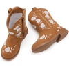 image:imageBMCiTYBM Toddler Girls Cowgirl Boots Little Kids Mid Calf Western Flower Cowboy Pointed Toe Riding Shoes All Season5brown