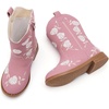 image:imageBMCiTYBM Toddler Girls Cowgirl Boots Little Kids Mid Calf Western Flower Cowboy Pointed Toe Riding Shoes All Season5purple