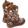 image:imageBMCiTYBM Toddler Girls Cowgirl Boots Little Kids Mid Calf Western Flower Cowboy Pointed Toe Riding Shoes All Season6brown
