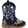 image:imageBMCiTYBM Toddler Girls Cowgirl Boots Little Kids Mid Calf Western Flower Cowboy Pointed Toe Riding Shoes All Season6navy