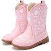 image:imageBMCiTYBM Toddler Girls Cowgirl Boots Little Kids Mid Calf Western Flower Cowboy Pointed Toe Riding Shoes All Season6pink