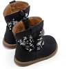 image:imageBMCiTYBM Baby Cowboy Cowgirl Boots Infant Western Shoes Boys Girls Round Toe Boots All Seasons 624 MonthsCblack
