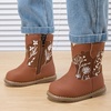 image:imageBMCiTYBM Baby Cowboy Cowgirl Boots Infant Western Shoes Boys Girls Round Toe Boots All Seasons 624 MonthsCbrown
