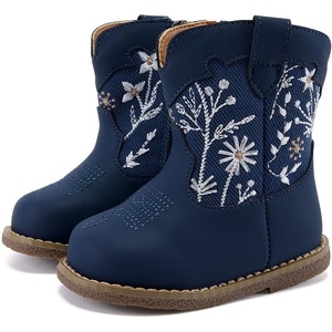 image:imageBMCiTYBM Baby Cowboy Cowgirl Boots Infant Western Shoes Boys Girls Round Toe Boots All Seasons 624 MonthsCnavy