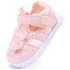 image:imageBMCiTYBM Baby Boys Girls Sandals NonSlip Lightweight Summer Shoes for First Walkers Breathable Mesh amp Easy SlipOn for ToddlersBpink