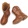 image:imageBMCiTYBM Girls Cowgirl Boots UnisexChild Mid Calf Toddler Cowboy Boots Little Kids Western Boots Round Toe All Seasons ShoesBbrown