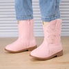 image:imageBMCiTYBM Girls Cowgirl Boots UnisexChild Mid Calf Toddler Cowboy Boots Little Kids Western Boots Round Toe All Seasons ShoesBpink
