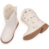image:imageBMCiTYBM Girls Cowgirl Boots UnisexChild Mid Calf Toddler Cowboy Boots Little Kids Western Boots Round Toe All Seasons ShoesBwhite