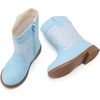 image:imageBMCiTYBM Girls Cowgirl Boots UnisexChild Mid Calf Toddler Cowboy Boots Little Kids Western Boots Round Toe All Seasons ShoesCblue