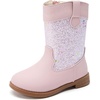 image:imageBMCiTYBM Girls Cowgirl Boots UnisexChild Mid Calf Toddler Cowboy Boots Little Kids Western Boots Round Toe All Seasons ShoesCpink