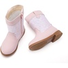 image:imageBMCiTYBM Girls Cowgirl Boots UnisexChild Mid Calf Toddler Cowboy Boots Little Kids Western Boots Round Toe All Seasons ShoesCpink
