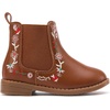 image:imageBMCiTYBM Toddler Girls Boots Fashion Dress Booties Side Zipper Ankle Boots for All SeasonsAbrown