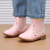 image:imageBMCiTYBM Toddler Girls Boots Fashion Dress Booties Side Zipper Ankle Boots for All SeasonsApink