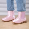 image:imageBMCiTYBM Toddler Girls Boots Fashion Dress Booties Side Zipper Ankle Boots for All SeasonsBgittler Pink