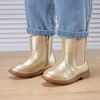 image:imageBMCiTYBM Toddler Girls Boots Fashion Dress Booties Side Zipper Ankle Boots for All SeasonsBgold