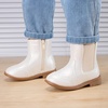 image:imageBMCiTYBM Toddler Girls Boots Fashion Dress Booties Side Zipper Ankle Boots for All SeasonsBwhite