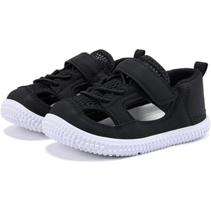 image:imageBMCiTYBM Baby Boys Girls Sandals NonSlip Lightweight Summer Shoes for First Walkers Breathable Mesh amp Easy SlipOn for ToddlersAblack