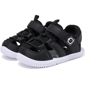 image:imageBMCiTYBM Baby Boys Girls Sandals NonSlip Lightweight Summer Shoes for First Walkers Breathable Mesh amp Easy SlipOn for ToddlersBblack